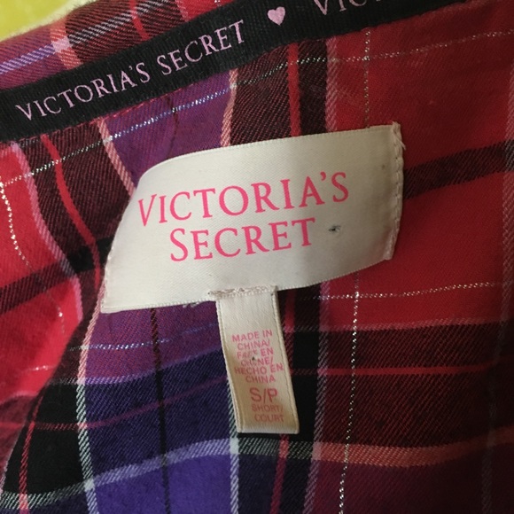 Victoria’s Secret Plaid Pajama Flannel - Picture 3 of 3